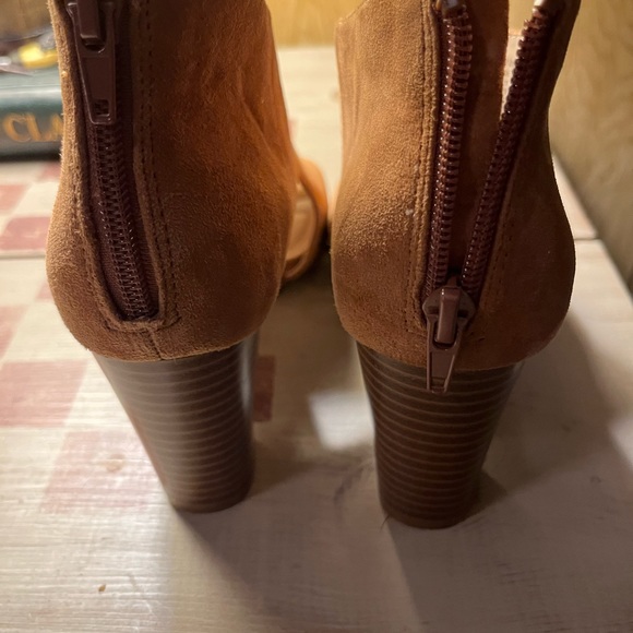 Leather upper Alfani peep toe booties - Picture 10 of 11